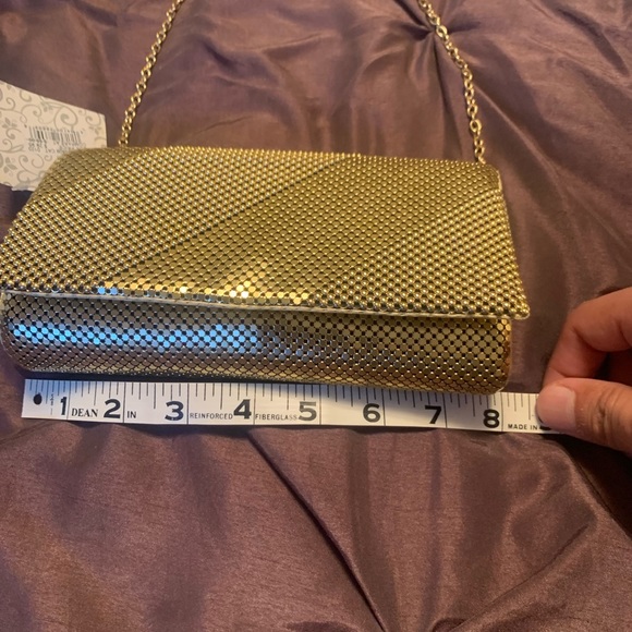 Brand New Gold Colored Clutch with Chain - Picture 6 of 7